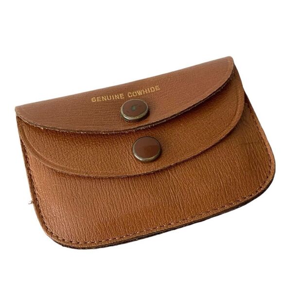 Genuine Cowhide Double Coin Pockets - Picture 3 of 8